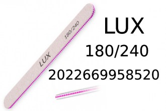 Nail File, LUX, Straight, Zebra, 180/240