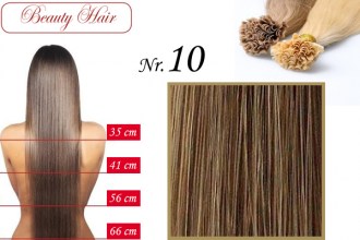 BeautyHair, Keratin Bond Hair Extension, Nr.10, 41 cm, Straight