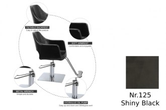 Hairdresser customer chair, 8815-C (color:125, shiny black)