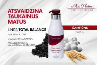 Mon Platin Black Caviar Total Balance Shampoo for Oily Hair, 500ml