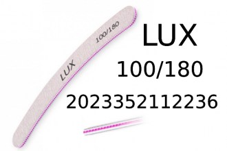 Nail File, LUX, Banana, shaped, Zebra, 100/180