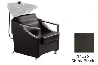 Washing chair, 32981 (color:125, shiny black + white washbasin)